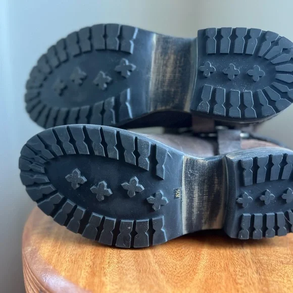 Distressed “Judgement” Tall Harness Moto Leather Boots - Steve Madden - Picture 4 of 16